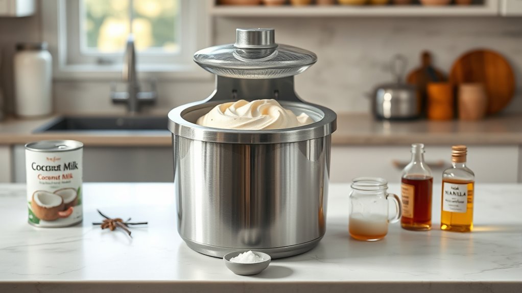 freeze mixture in machine