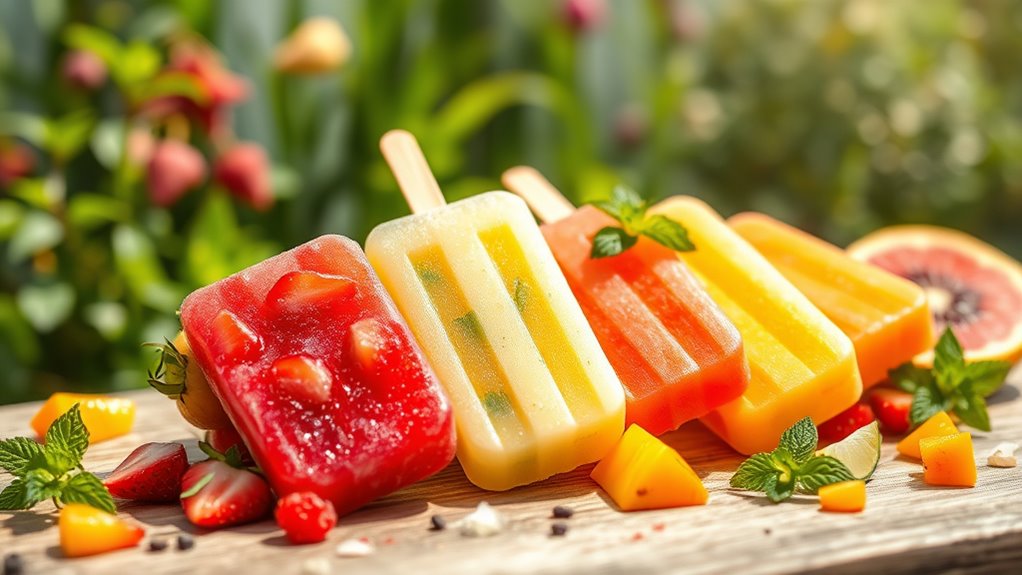 fruity frozen summer popsicles