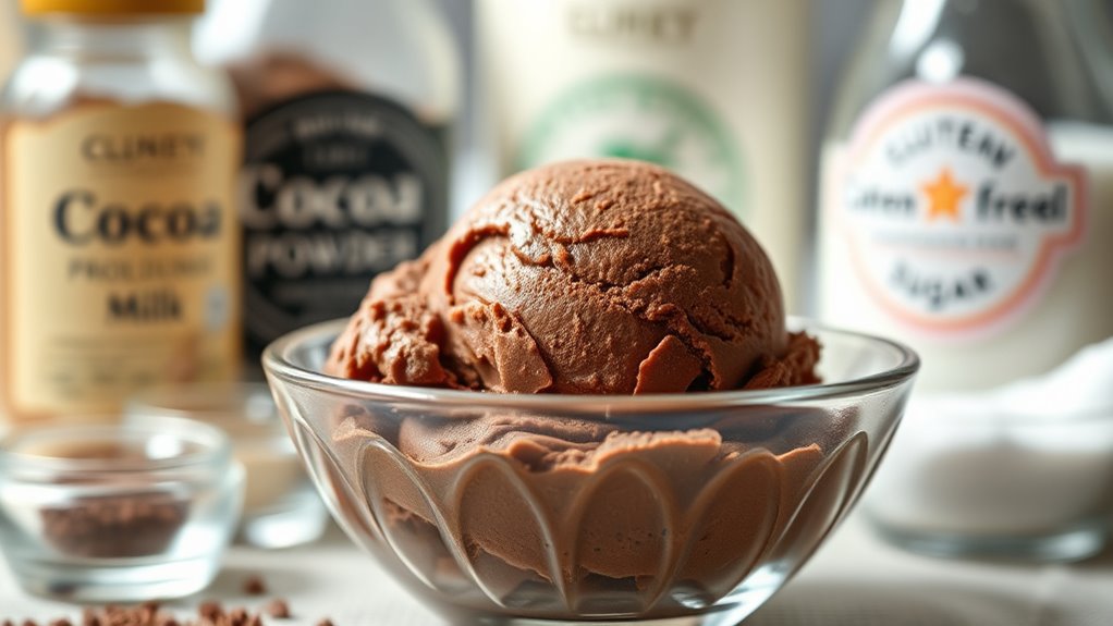 gluten free ice cream components