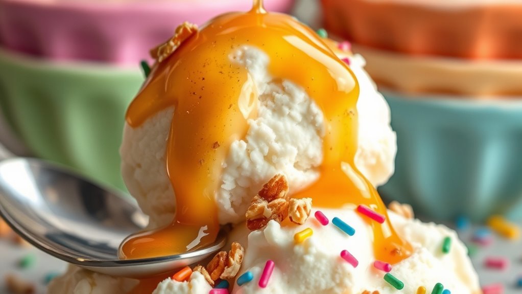 golden dessert topping sauce