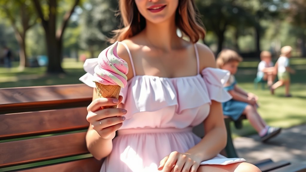graceful ice cream handling
