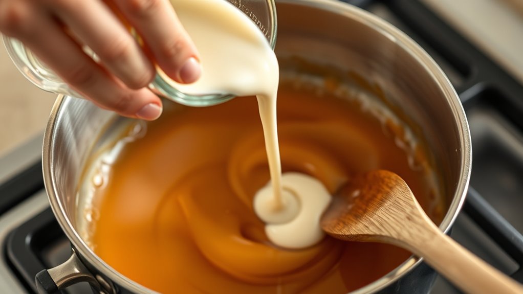 gradually incorporate the cream
