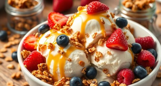 granola ice cream topping