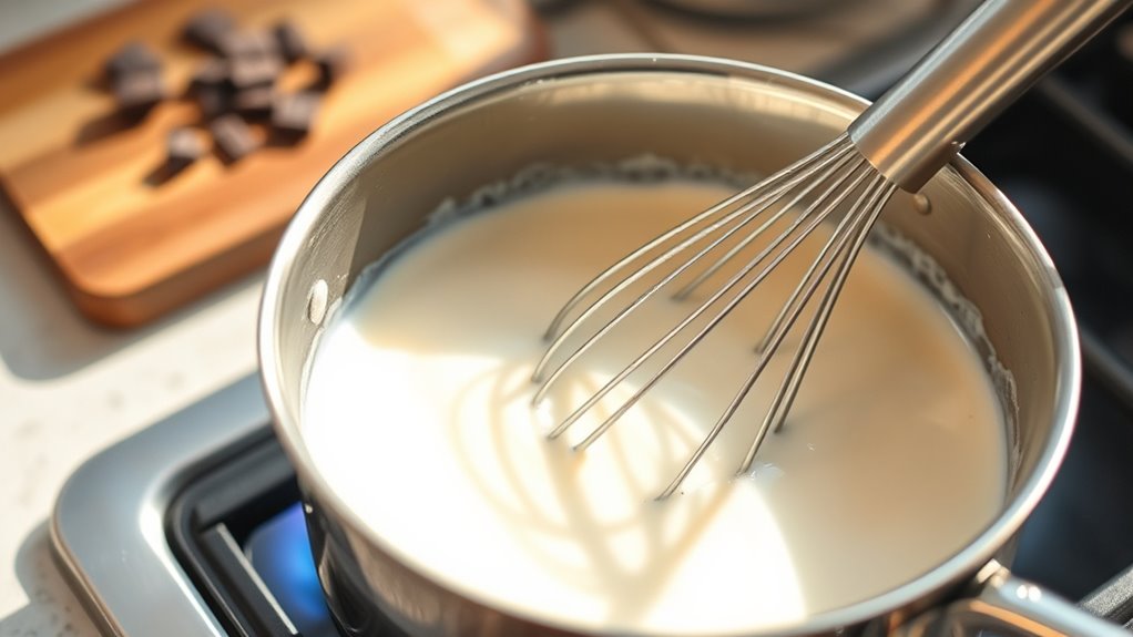 heat milk and cream