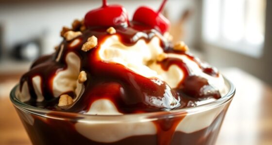heating ice cream sundae