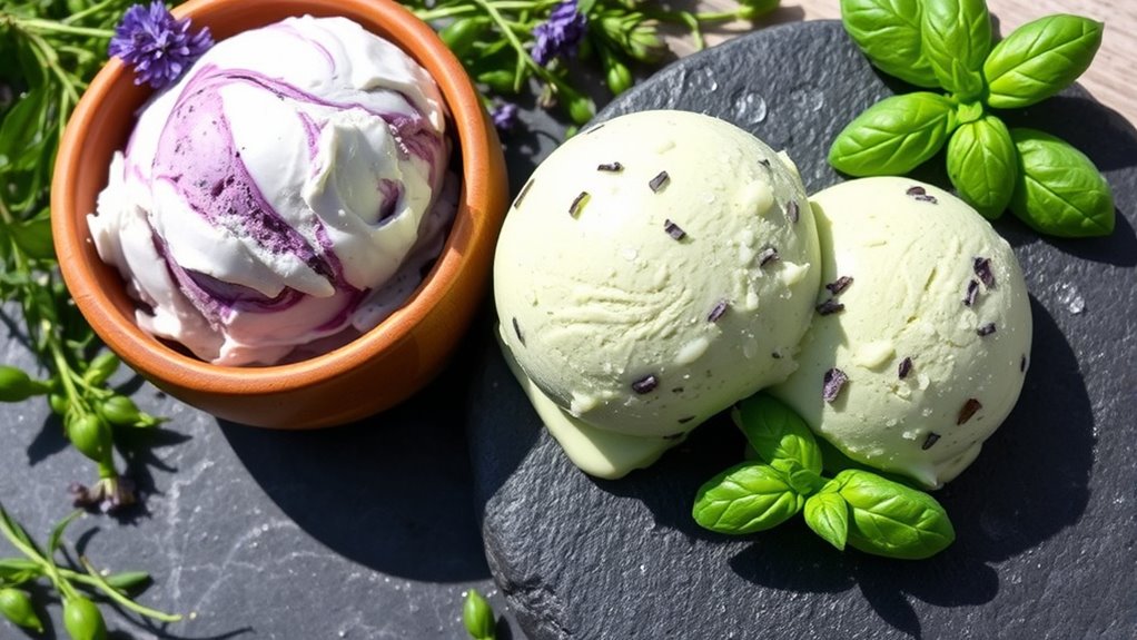 herb infused dairy free ice cream