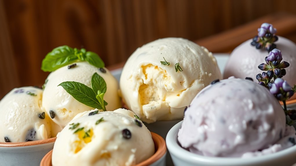 herb infused gourmet ice creams