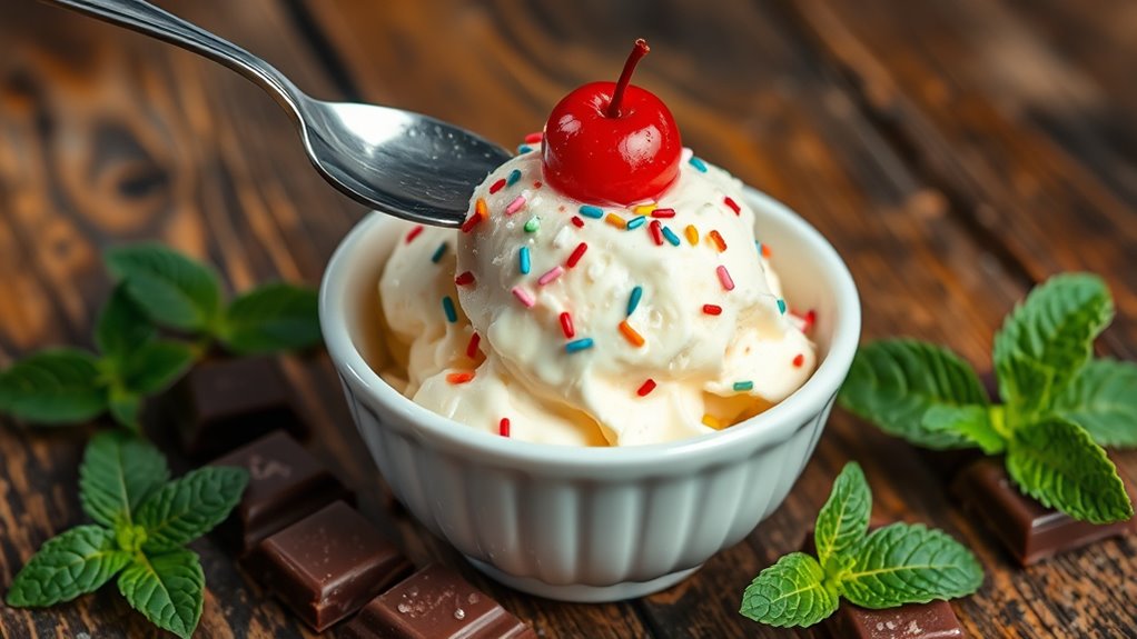 homemade creamy ice cream