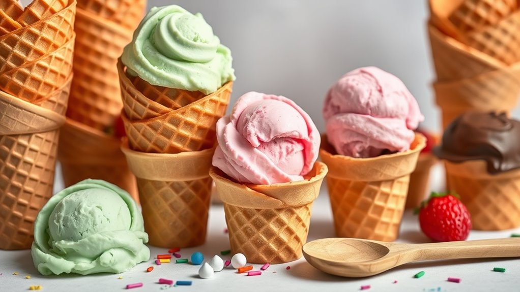 homemade ice cream cones