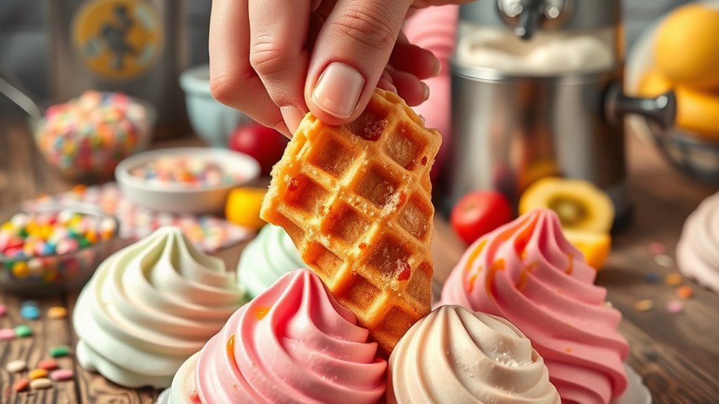 homemade ice cream cones