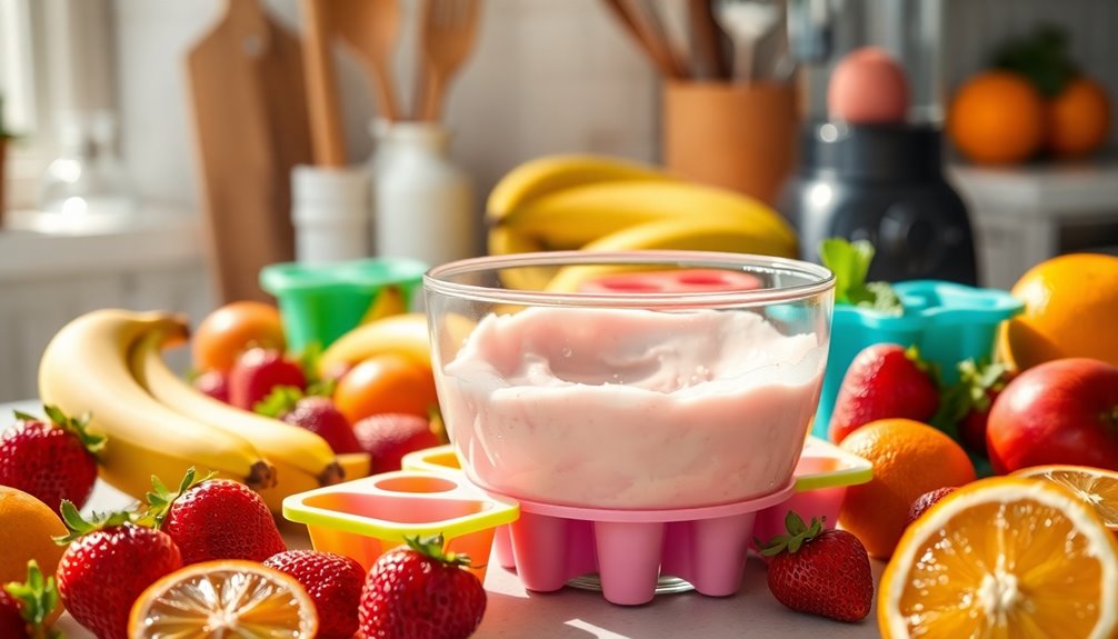homemade ice cream popsicles