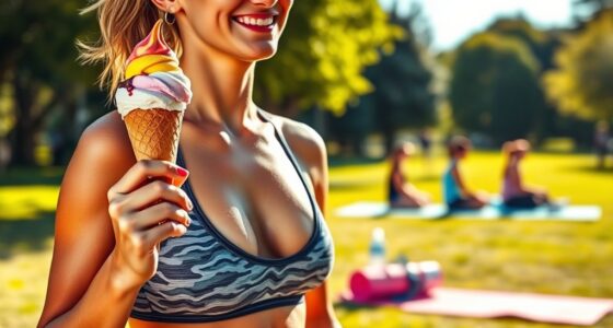 ice cream after workouts