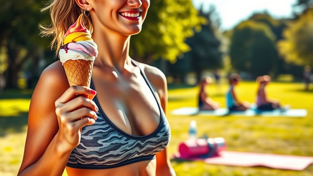 ice cream after workouts