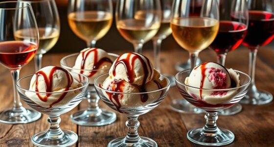 ice cream and dessert wines