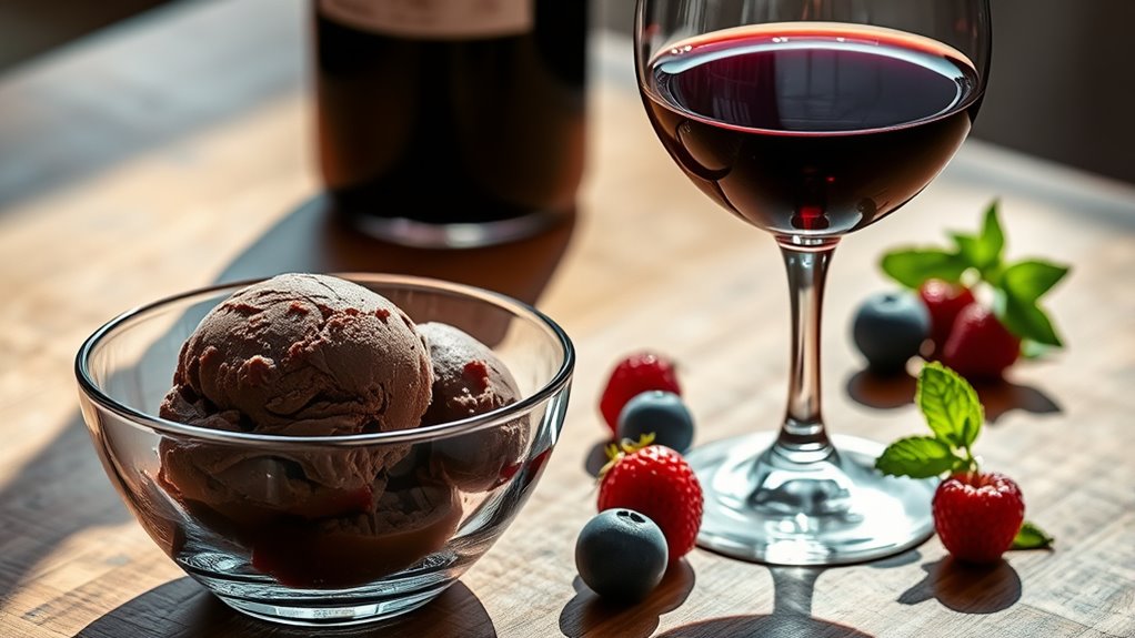 ice cream and wine pairing