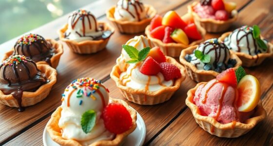 ice cream dessert platters