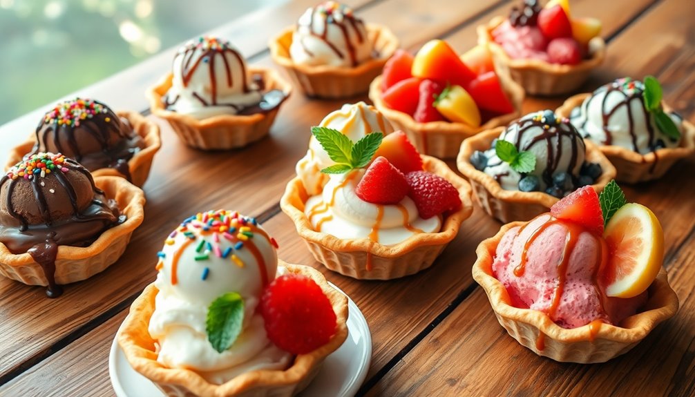 ice cream dessert platters