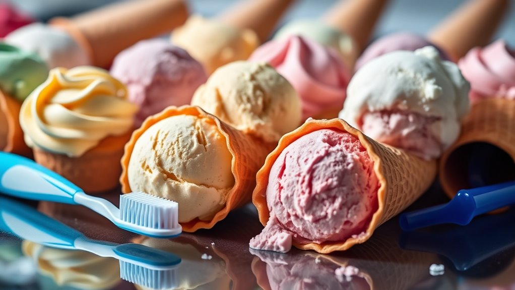 ice cream harms oral health