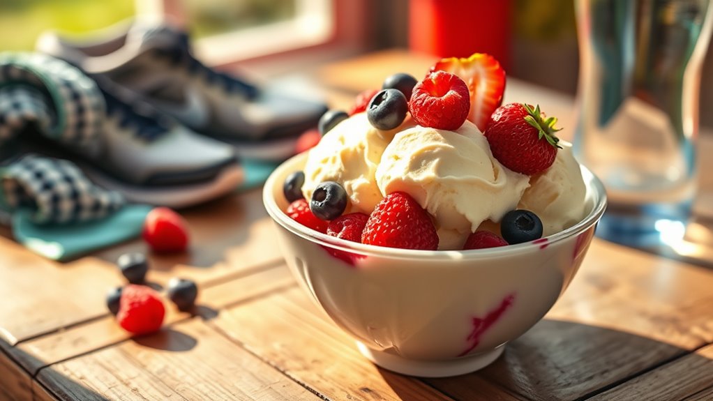 ice cream post workout benefits