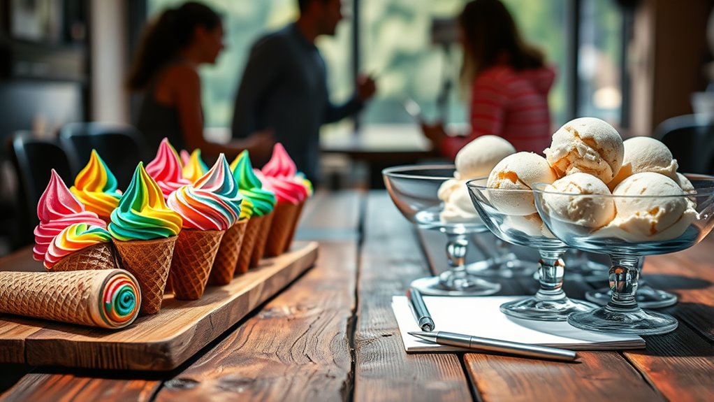 ice cream serving choices