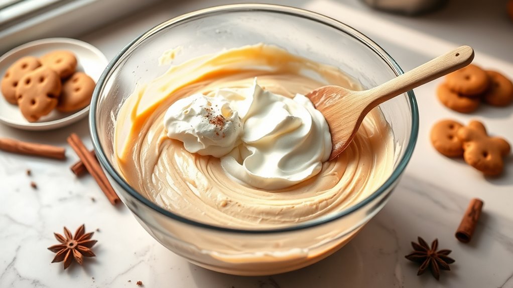 incorporate whipped cream gently