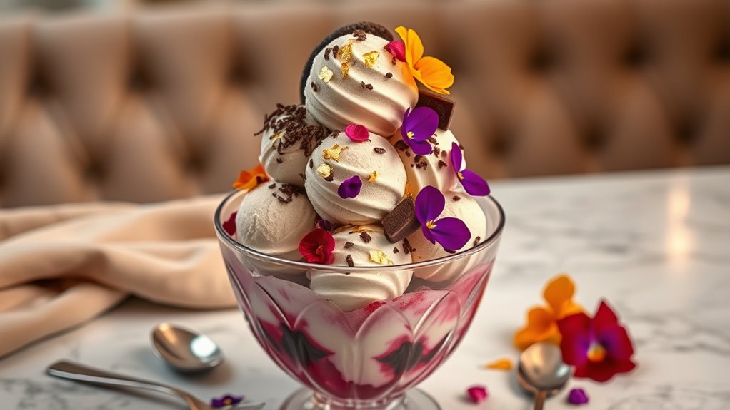 luxurious ice cream indulgence