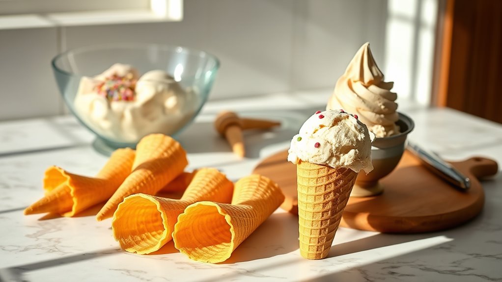 make ice cream cones ahead