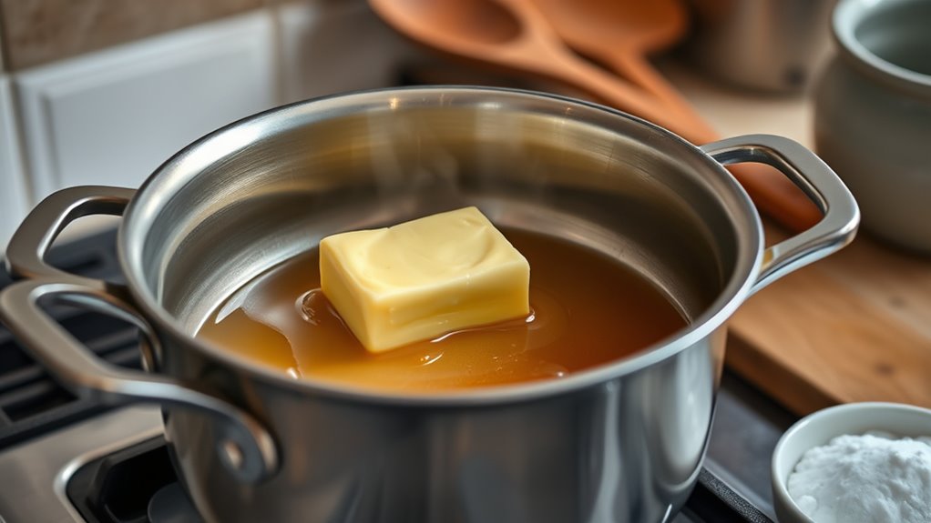 melt butter in saucepan