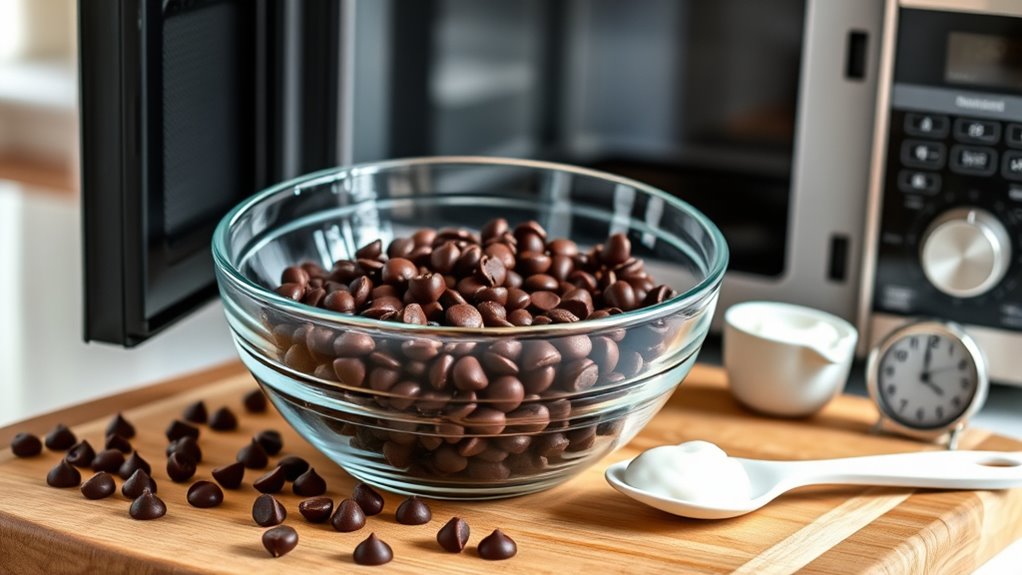 melt chocolate in bowl