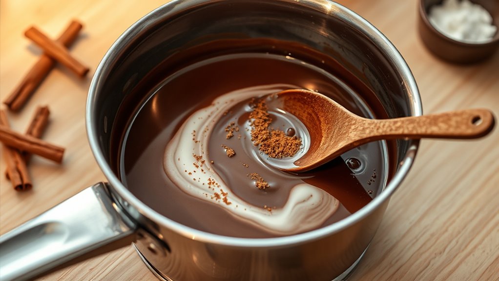 melt chocolate with spices