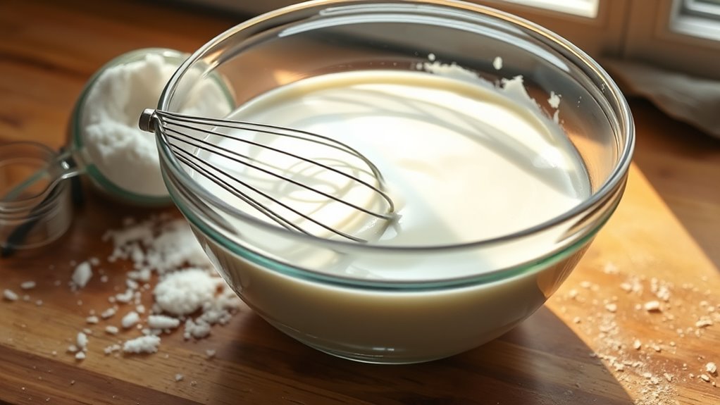 mix milk and cream