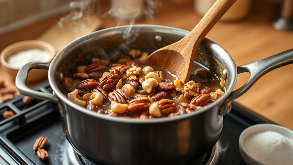 mix nuts with sugar