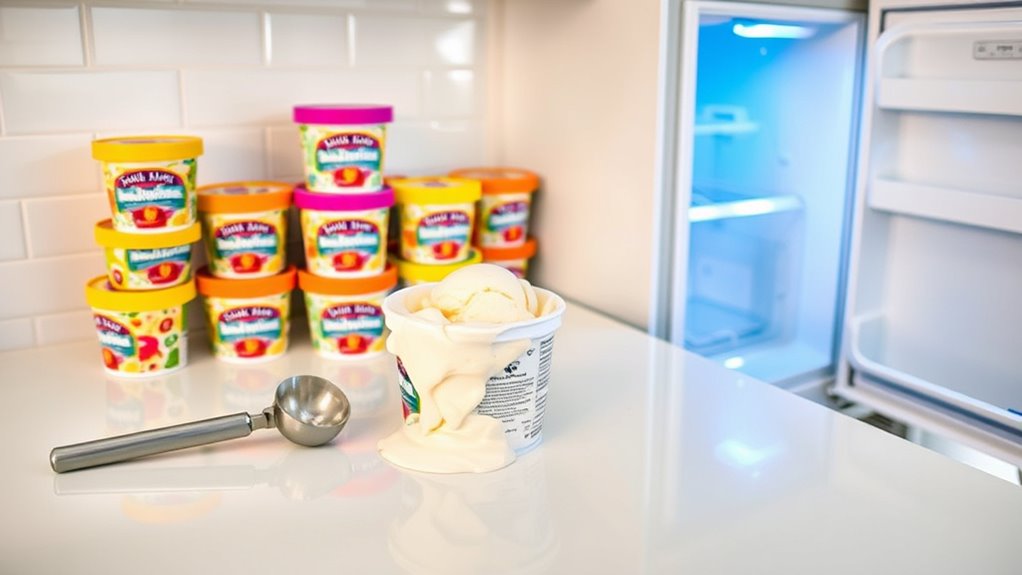 optimal ice cream storage