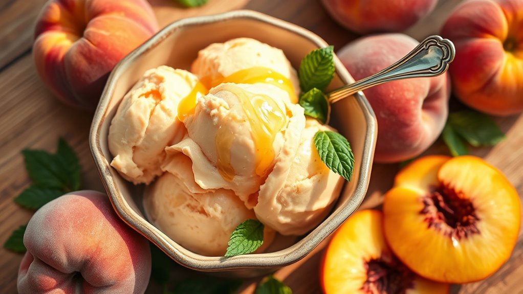 peach ice cream recipe