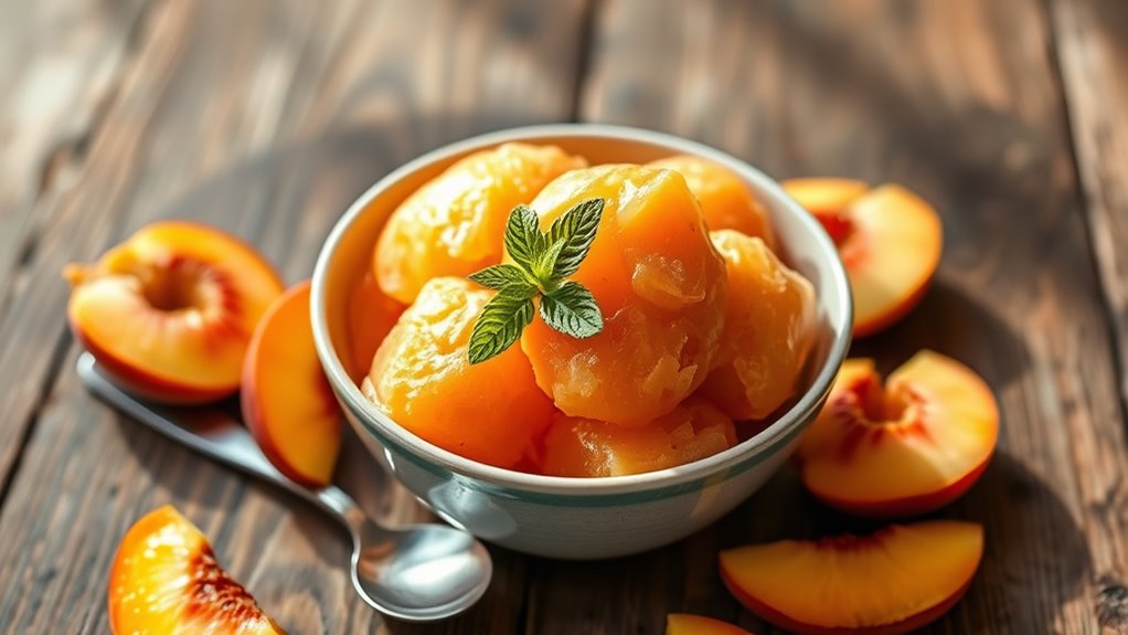 peach sorbet preparation instructions