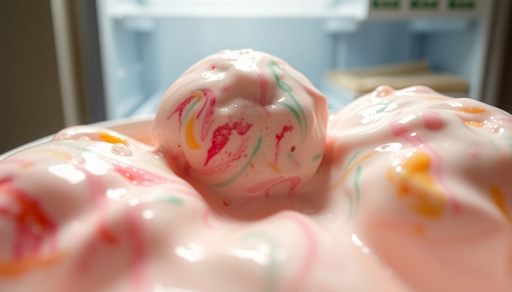 properly refreeze melted ice cream