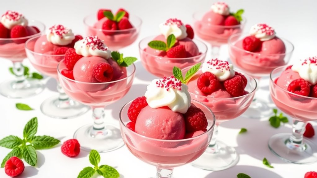 raspberry ice creams summer treats