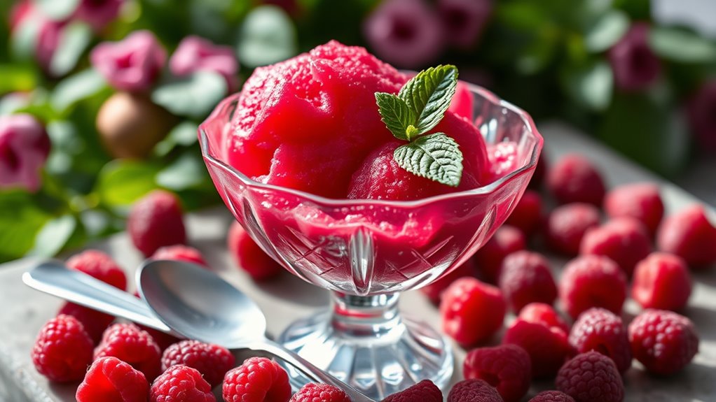 raspberry sorbet preparation instructions