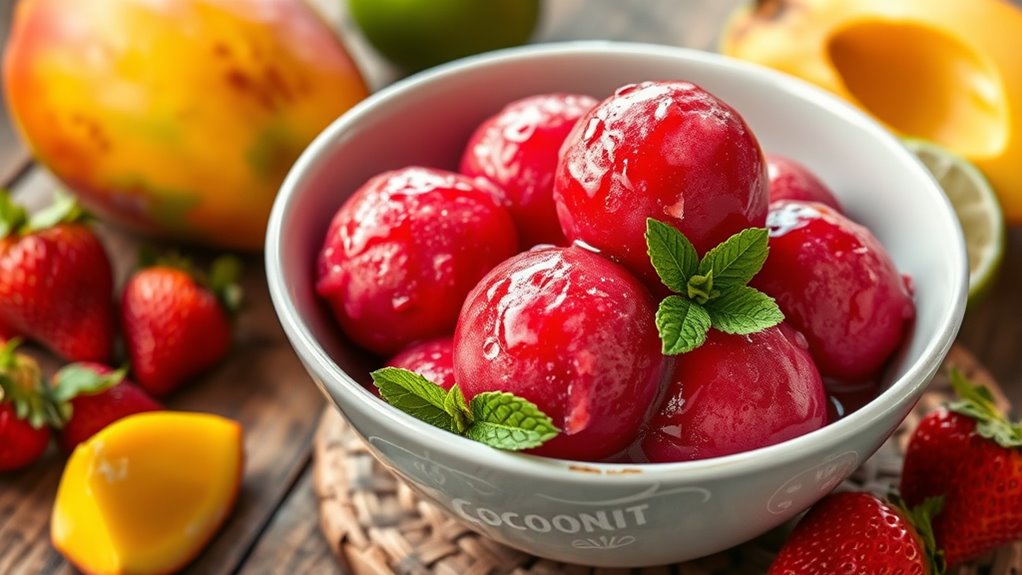 refreshing frozen fruit dessert