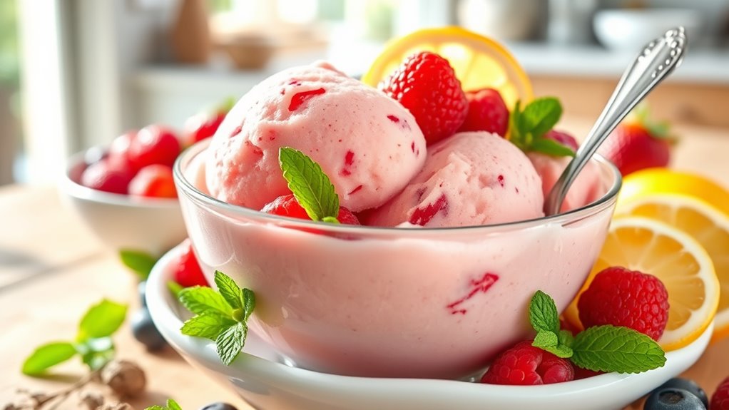 refreshing frozen fruit dessert