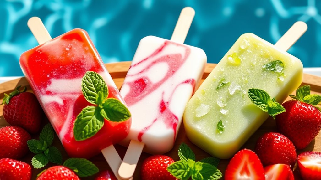 refreshing strawberry mint beverage