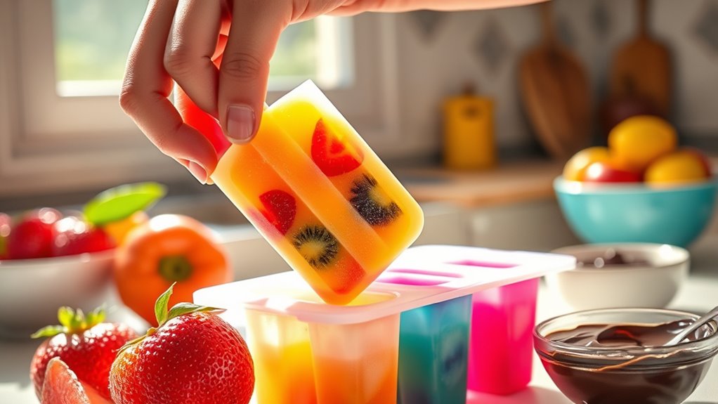 removing popsicles from molds