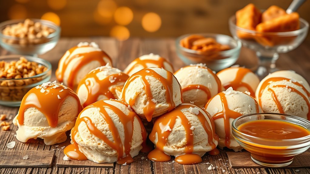 salted caramel ice creams