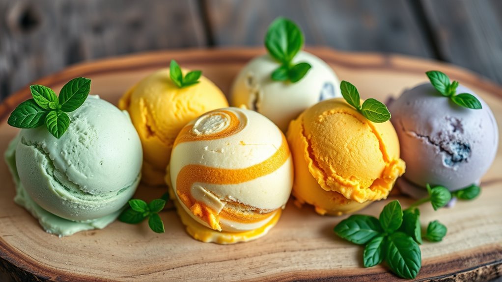 savory herb infused ice creams