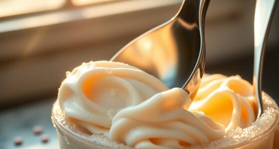 scoop hardened ice cream