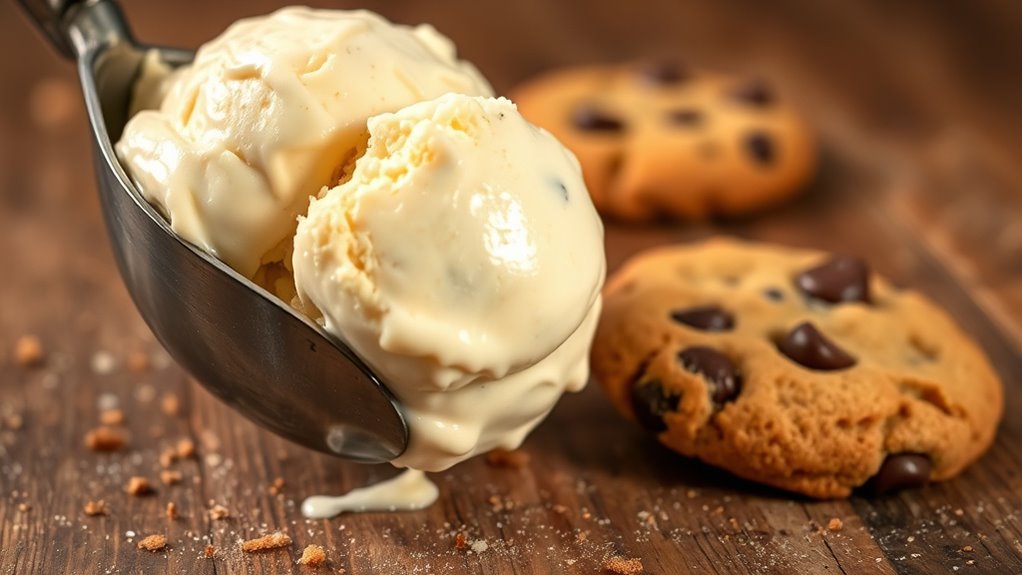 scoop ice cream generously