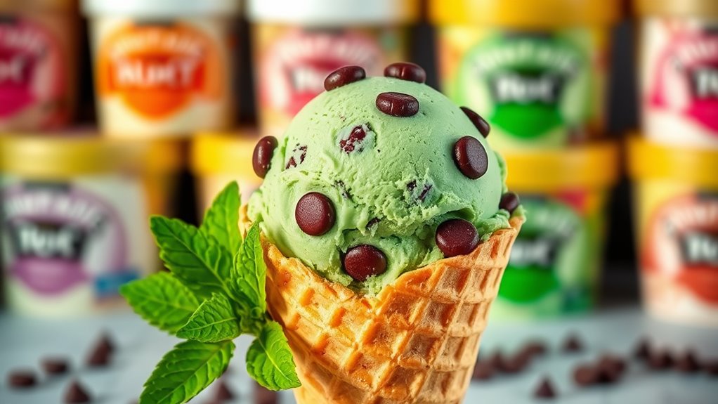 selecting mint chocolate chip