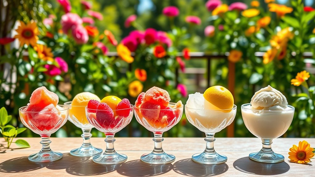 selecting refreshing sorbet flavors