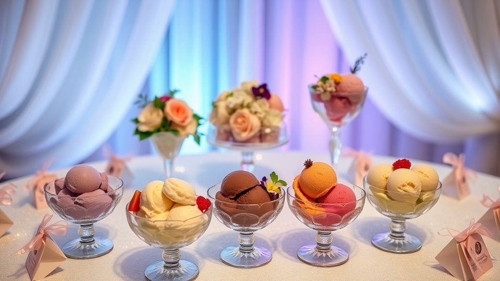 selecting wedding ice creams