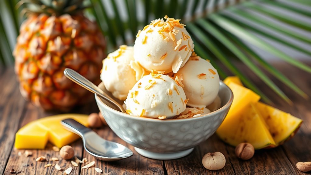 serve with toasted coconut